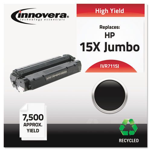 Remanufactured c7115x(j) (15x jumbo) laser toner, 7500 yield, black for sale