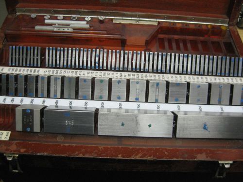 PRATT AND WHITNEY-SQUARE GAGE BLOCKS SET-(81pcs). -RANGE .050&#034;-4.00&#034; (item Q18)