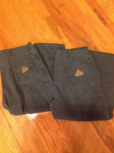 2 pair bulwark flame resistant fr cargo jeans  charcoal size 44-28 for sale