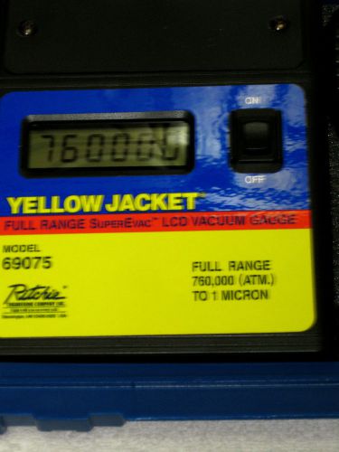 Yellow Jacket Refrigeration Tool 69075 Full Range Vacuum Gauge