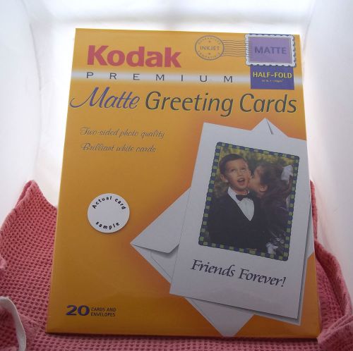Kodak Injet Matte Greeting Cards ~ 20 cards and envelopes