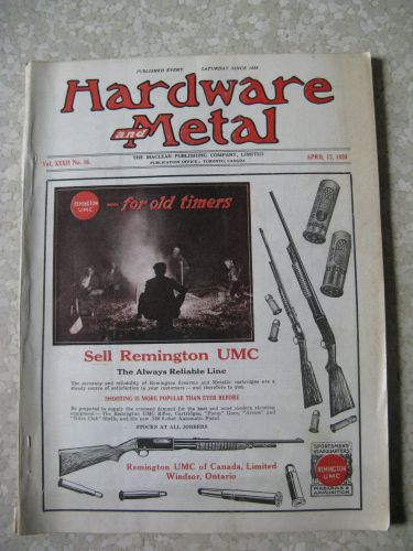 Hardware &amp; Metal Catalogue 1920 Rare Iron Era Items &amp; Co. Colt Gun Morrow Screw