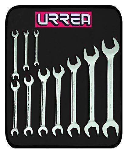 NEW URREA 3000H 1/4-1 1/8-Inch Open End Wrench Set  Chrome
