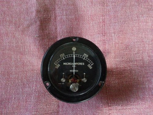 Rare Weston panel meter model 1521 microamperes D.C. gauge
