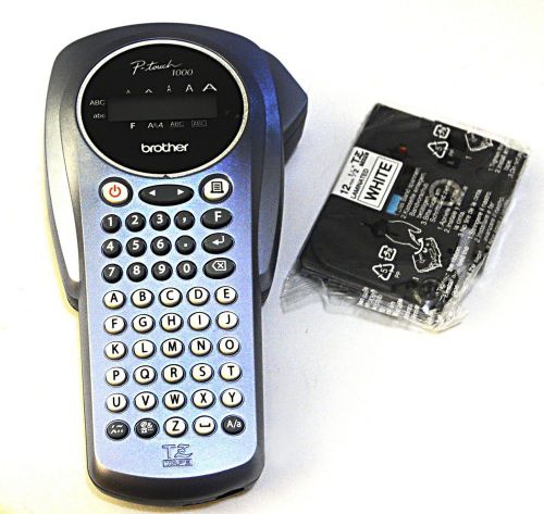 Brother P-Touch1000 Label Maker + Partial Tape 6-12mm 1/4&#034;-1/2&#034;e&amp; Batteries