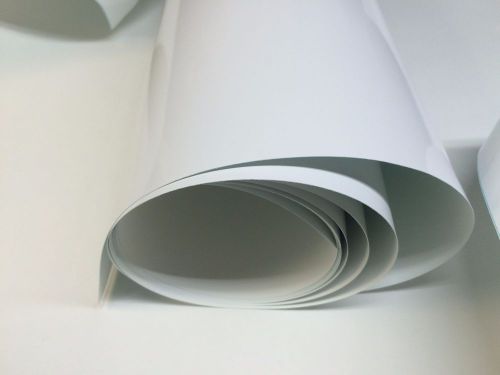 12&#034; x 5 ft. white vinyl roll adhesive backed gloss die cut decal plotter sign for sale