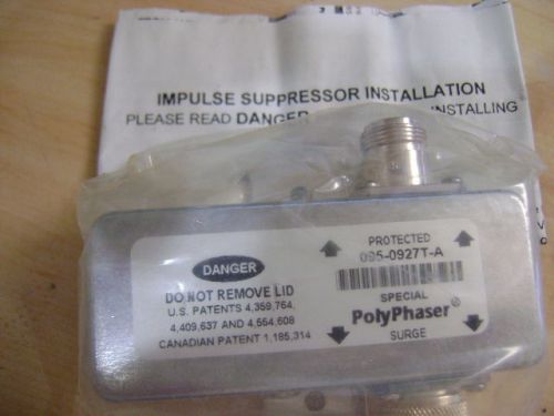 LOT OF 2 POLYPHASER 095-0927T-A IMPULSE SUPPRESSOR