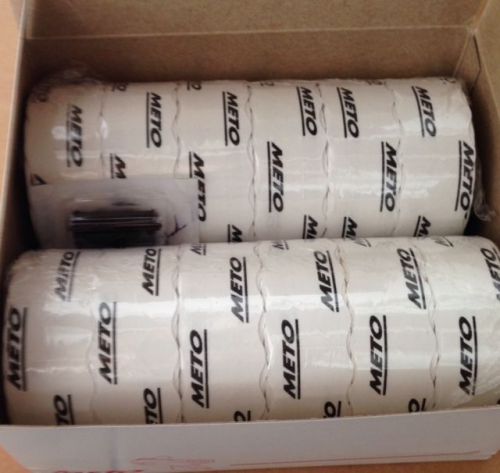 Meto 5s.26/8.26/10.26 white labels  genuine meto 1500/rl 12rls/box + ink roller for sale
