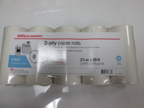 2 - ply Paper Rolls 2 3/4&#034; x 85Feet 10 ct for Register Brand New Sealed
