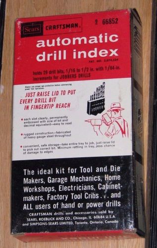 NEW Vintage Craftsman Drill Index in original box without drill bits