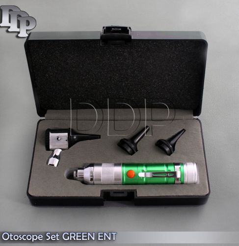 Otoscope Set GREEN ENT Medical Diagnostic Instruments (Batteries Not Included)