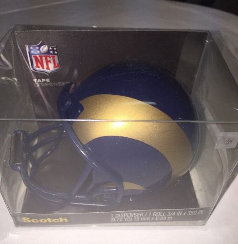 NFL LA Los Angeles St. Louis Rams Football Helmet Tape Dispenser Scotch NEW