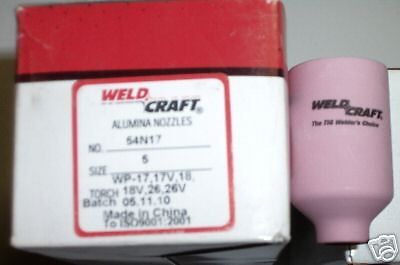 Weldcraft medium gas lens cups, box/10, 54N18  Size #4