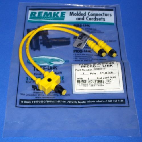 Remke industries 600v 4-pole 1 foot micro-link in-line splitter, 304ilsa0010f for sale