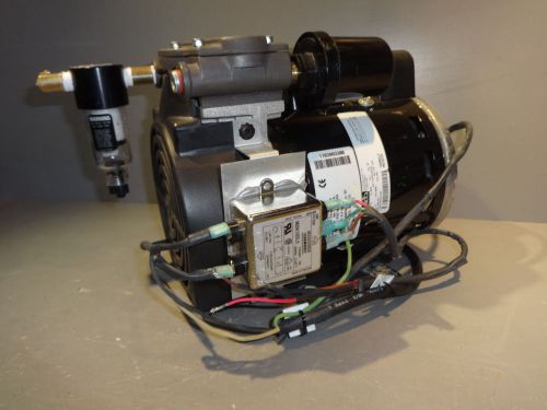 Gast 72r air pump compressor single cyl. oil-less rocking piston 1/3hp emi hepa for sale