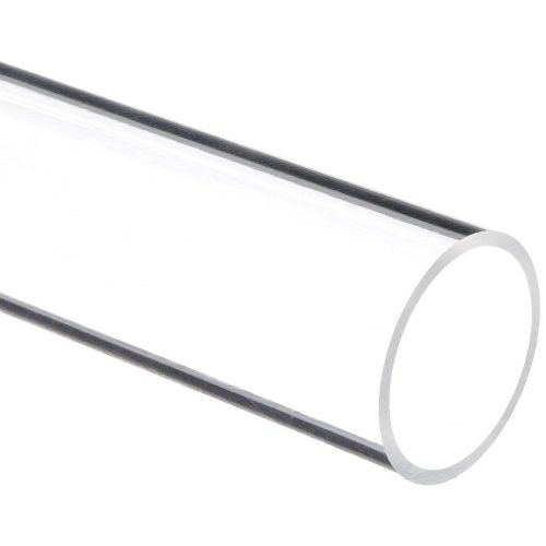 Clear Extruded Acrylic Round Tube 3&#034; ID x 3 1/4&#034; OD x 3ft (Pack of 2) (Nominal)