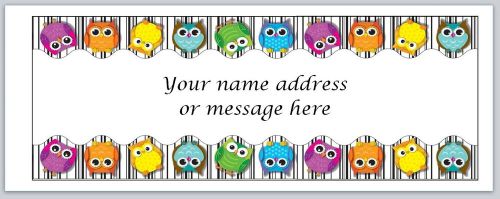 30 Personalized Return Address Labels Owls Buy 3 get 1 free (bo465)