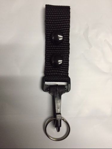 Police nylon slide on key ring holder with snaps &amp; clip security guard janitor for sale