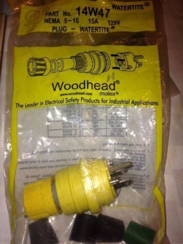 Woodhead 14W47 Power Entry Plug 15A 125VAC  *NEW*