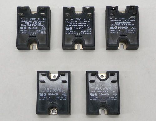 Lot 5 CRYDOM D2440D Dual Solid State Relay SSR Panel Mount 240v 40a