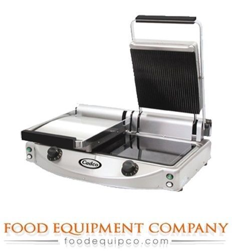 Cadco CPG-20 Double Panini Grill with Ribbed Top Plate