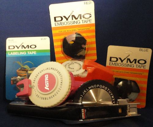 Vintage Dymo 1570 Chrome Label Maker Pink Astro Label Maker + Much More