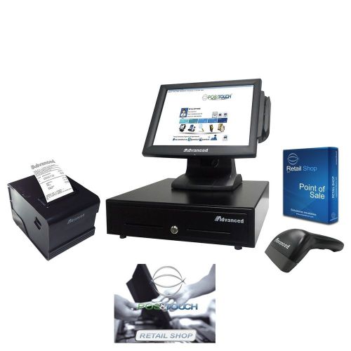 Pos retail &amp; restaurant point of sale system for chain store all in one touch 15 for sale