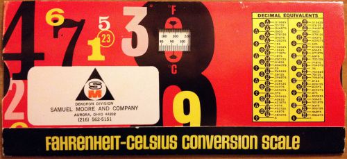 Fahrenheit - Celsius Conversion Scale Vintage Engineering Tool Nelson Taxel 1971