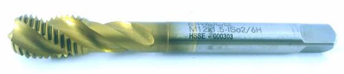 Emuge metric tap m12x1.5 spiral flute hssco5% m35 hsse tin coated for sale