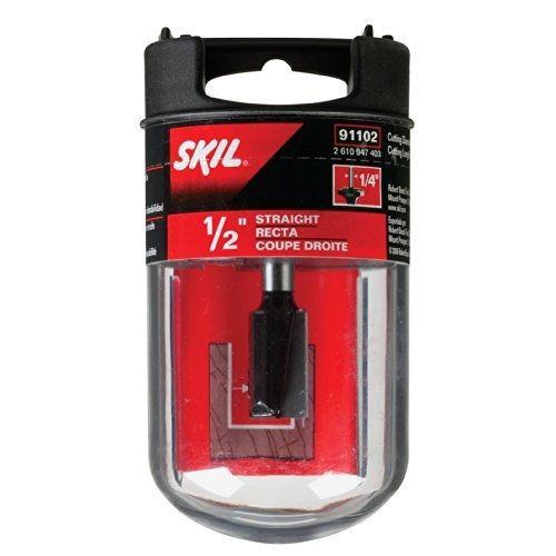 Skil SKIL 91102 Straight 2F 1/4-Inch Shank Router Bit, 1/2-Inch by 25/32-Inch