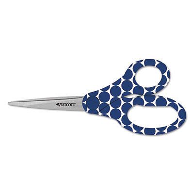 Trendsetter Stainless Steel Scissors, 8&#034; Long, Straight Handle, White/Green