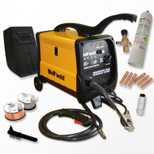 Wolf mig140 gas no gas gasless combination turbo smooth dc mig welder 135amp for sale
