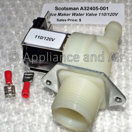 Scotsman a32405-001 ice maker water solenoid valve 110/120v free / fast shipping for sale