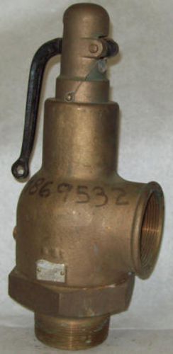 Lunkenheimer Fig 629 3&#034; 85PSI Brass Safety Relief Valve
