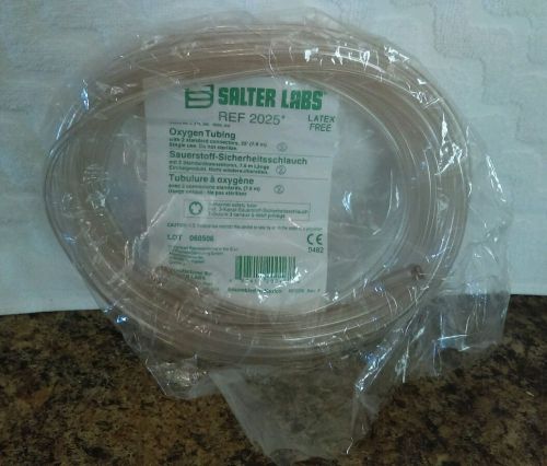 Salter Labs Oxygen Tubing Clear w/ 2 Standard Connectors REF 2025* 25 Feet New