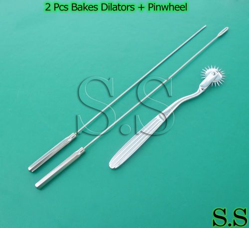 Two Pcs Bakes Rosebud Urethral Sounds 2MM &amp; 5MM PINWHEEL