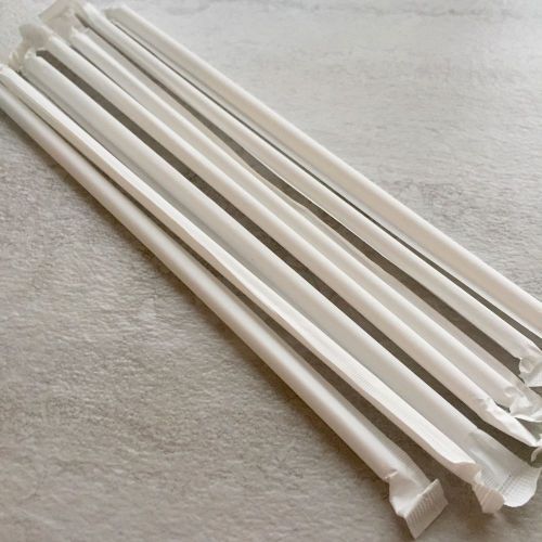 1000 ct. 7.75&#034;  Wrapped Translucent Straws