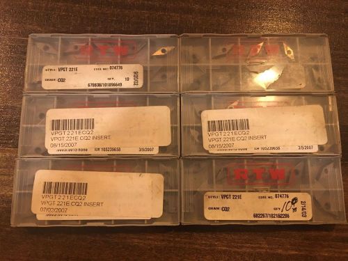 BRAND NEW Lot of 60 RTW Carbide Inserts VPGT 221E