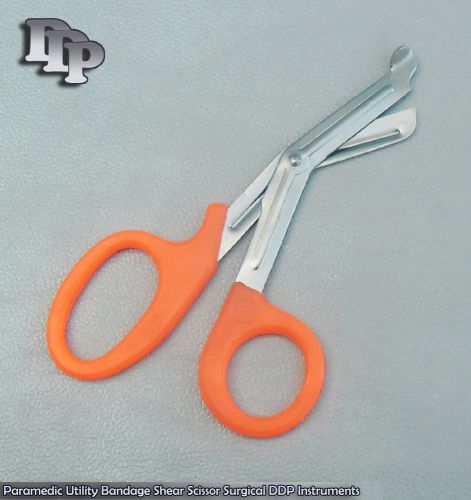 Paramedic Utility Bandage Shear Scissor7.25&#034;Orange Handle Surgical DDP Instru