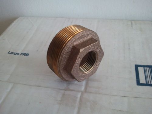2&#034; x 3/4&#034; bronze hex bushing 125# threaded for sale