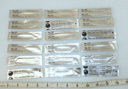 # 15T Carbon Steel Surgical Blades Sterile Lot of 18 pc UK Sklar Instruments