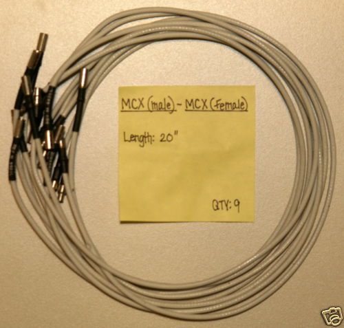 (9) MCX(Male) to MCX(Female) Cables 20&#034;