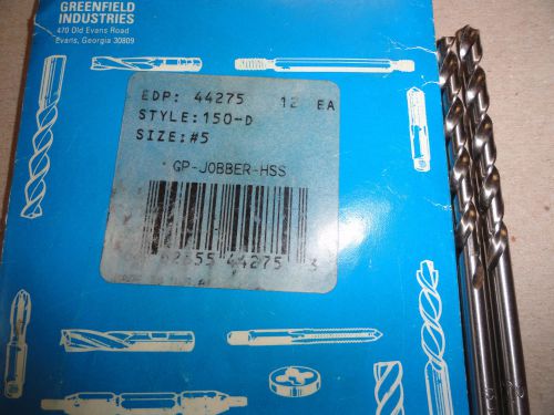 #5 (.2055&#034;) C-L Jobbers Length Drill Bits, 44275