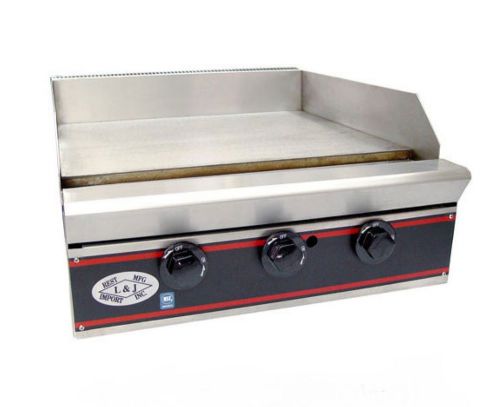 L&amp;J JS-2418, Two Burner Countertop Gas Griddle, NSF