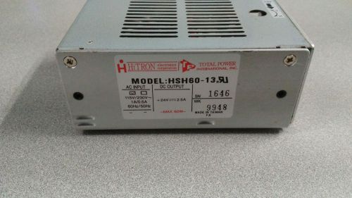 Hitron HSH60-13 Power Supply 24V 2.5A 115V/230V 1A/0.5A 60/50Hz USED