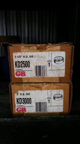 GB knockout punch and die 2 1/2 and 3&#034; inch new in box