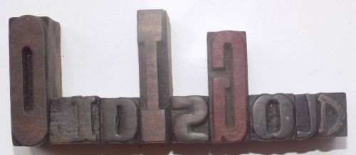 Letterpress Letter Wood Type Printers Block &#034;Old Is Gold&#034; collection.ob-364