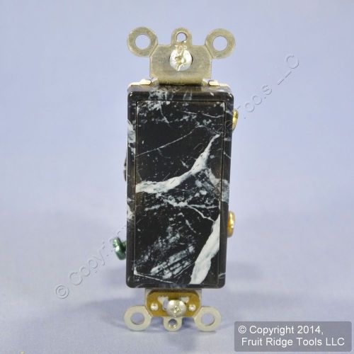 Leviton Black Marble Decora Rocker Wall Light Switch 15A Single Pole D5691-BML