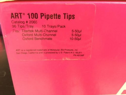 Art 100 Pipet Tips 2065  New; 17 x(96tips/Trays)