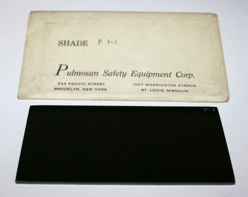 Vintage pulmosan replacement welding helmet lens - single lens - 2&#034;x4-1/4&#034; x1/8&#034; for sale